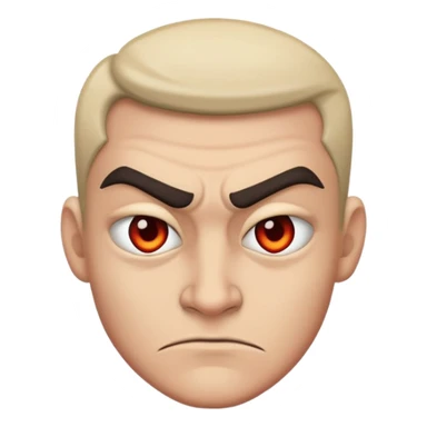 A mean side eye going left with a evil smirk sticker