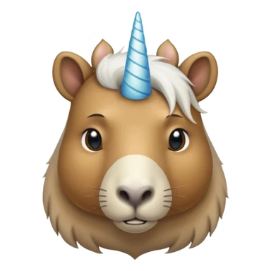 sad capybara unicorn hybrid sticker
