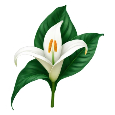 Peace lilies flower sticker