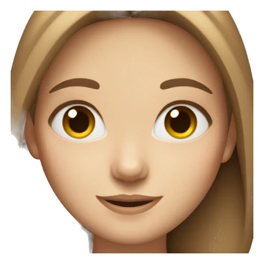 A white girl with brown hair smiling  sticker