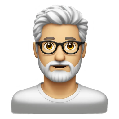 homem branco gordo rosto arredondado oculos e barba sticker