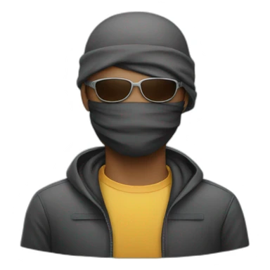 Blind folded guy sticker