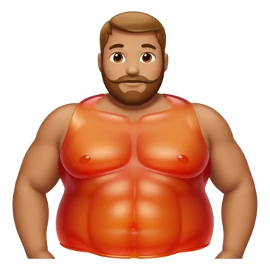 Big fat guy with jello looking body and big booty sticker
