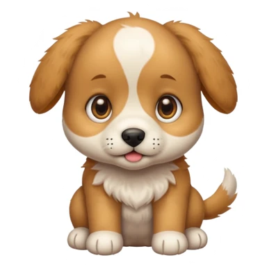 light fluffy puppy with hazel eyes sticker