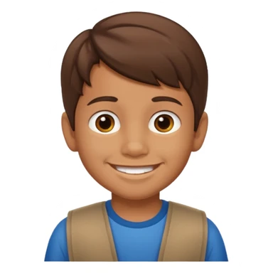 A 5 year old mexican boy with brown hair sticker