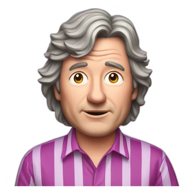 james may in pink and purple striped ruby shirt sticker