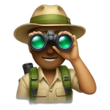 jungle explorer with binoculars sticker