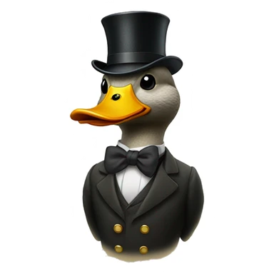 duck wearing a monocle, a famous linguist sticker