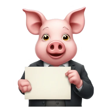 pig holding sign that says liar sticker