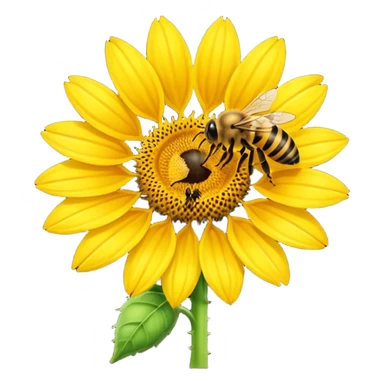  girasol y una aveja sticker