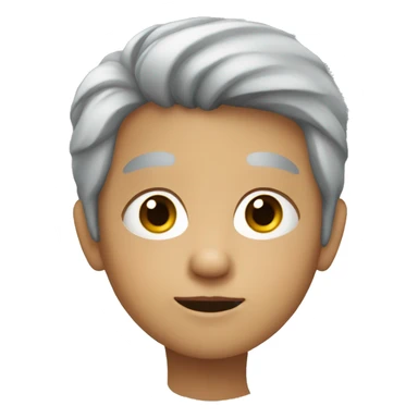 gray haired child sticker