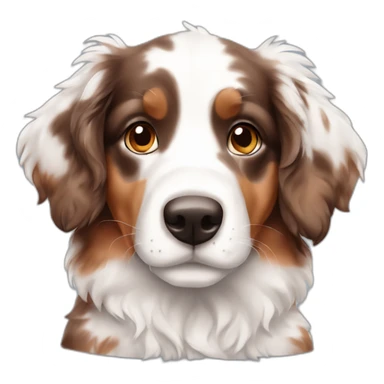 red merle aussie puppy sticker
