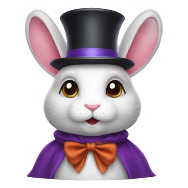 bunny in magician hat sticker