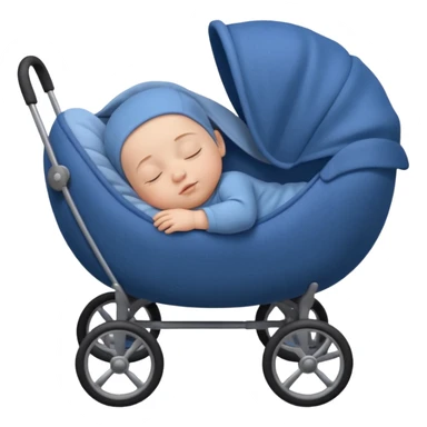 Sleeping like a baby in small sleeping chair and that chair have small wheels sticker