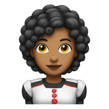 chica de pelo negro con mechones rojos sticker