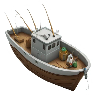 Boat fishing sticker