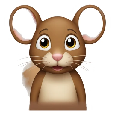 brown mouse jerry sticker