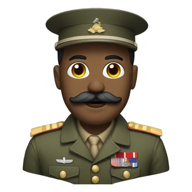 Soldier with a mustache sticker