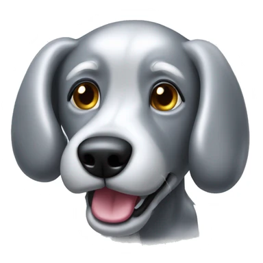 shinny silver baloon dog sticker