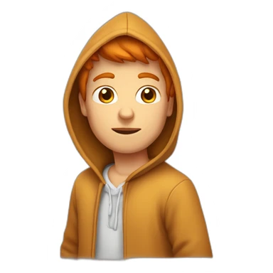 Garçon roux avec une capuche sticker