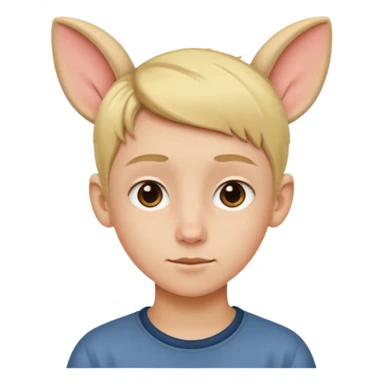 short blond haired teenager with big ears sticker