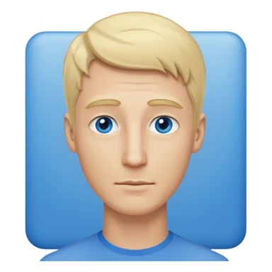 Make me a white man woth blonde hair that has an extra long neck sticker