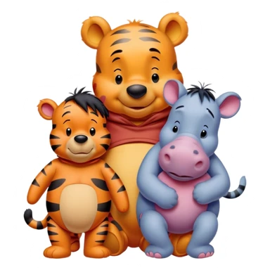 Winnie the pooh with Tigger and Eeyore sticker