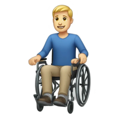 deaf-man-wheelchair sticker