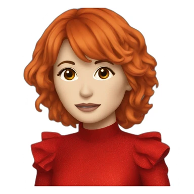 Mylène Farmer red dress sticker