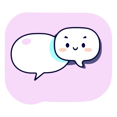 white chat bubble with magical poof and sparkling effects sticker