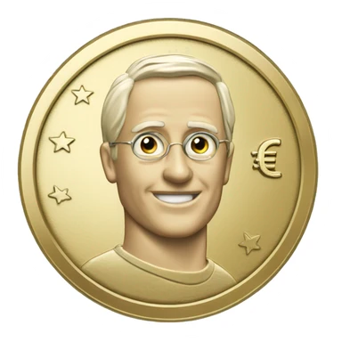 1 euro monney coin sticker