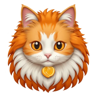 cat with a fluffy mane sticker