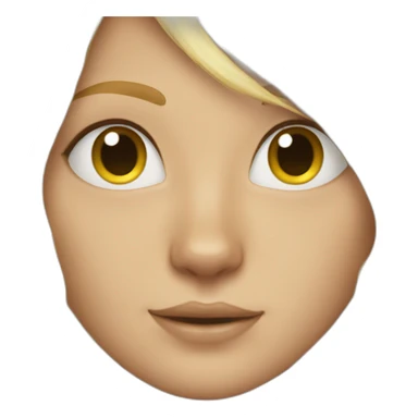 Cat with human blondy hair sticker