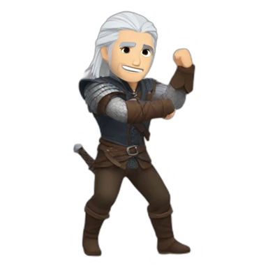 Geralt of Rivia poll dance sticker