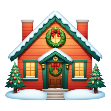 Casa en navidad sticker