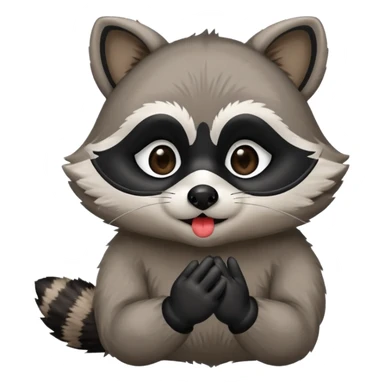 Raccoon blowing a kiss  sticker