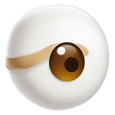 Il viso di un coniglietto molto dolce con una striscia bianca, i lati del viso marroncini, occhi azzurri sticker