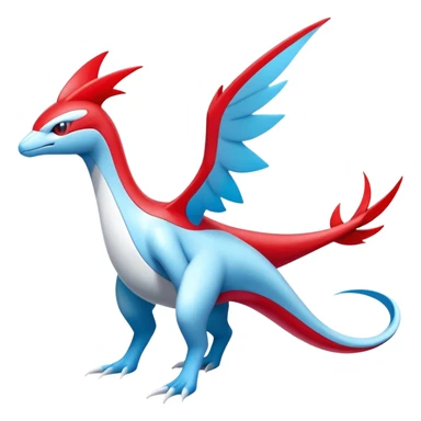 Shiny Latias-Salamence-Fakémon-hybrid-creature (full body)  sticker