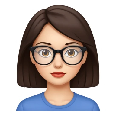 Beautiful brunette woman with glasses sticker