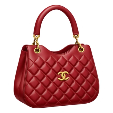 chanel heart dark red color bag sticker