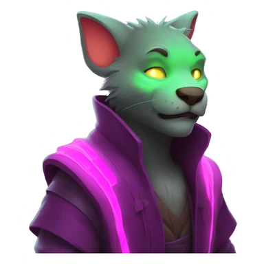 master splinter with glowing neon sticker