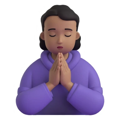 person praying with hands clasped sticker