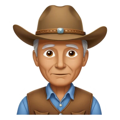 Old cowboy relaxed vibe sticker