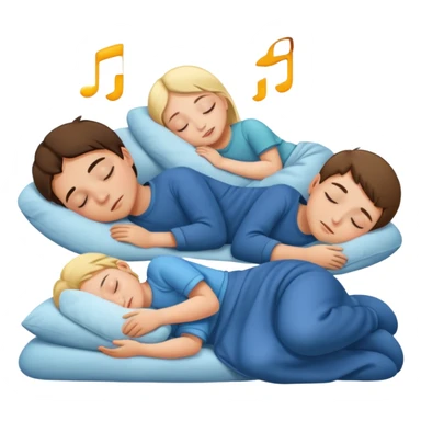 Kids asleep sticker