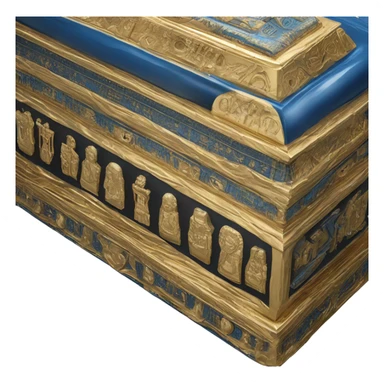 sarcophagus gold blue white black , full body  sticker