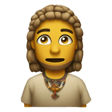 Emoji de la cultura nazca con su textileria sticker