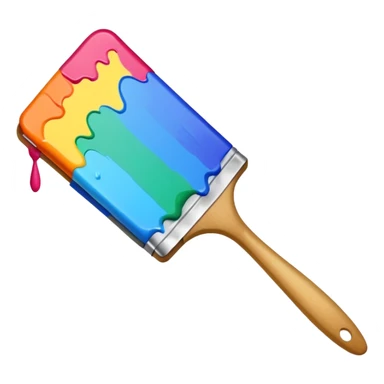 brush making a colorful line sticker