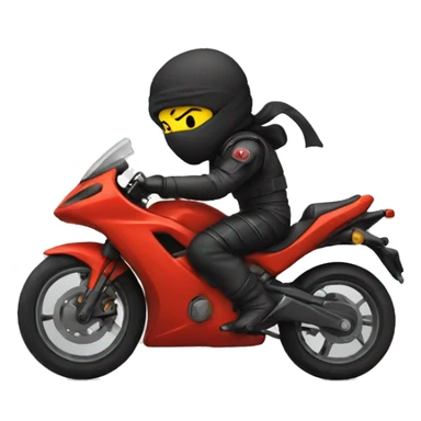 Ninja sur une moto sticker