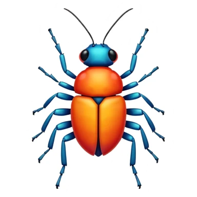 pixelated bug sticker