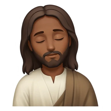 Dark skin Jesus eyes closed dead sticker